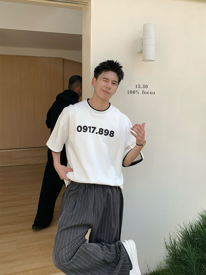 Round Neck Graphic Short-Sleeve T-Shirt