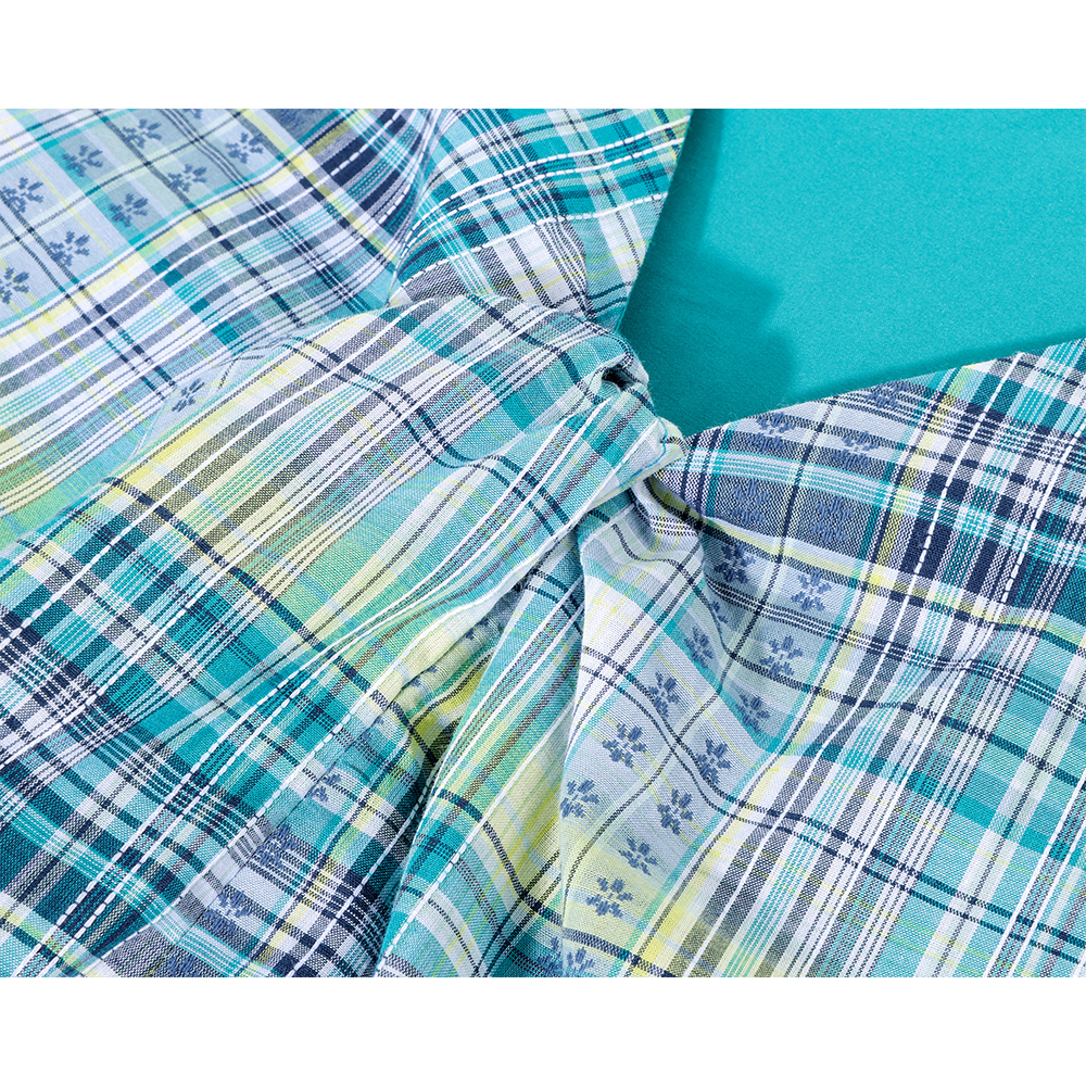 Chemise sans manches à carreaux avec torsion 