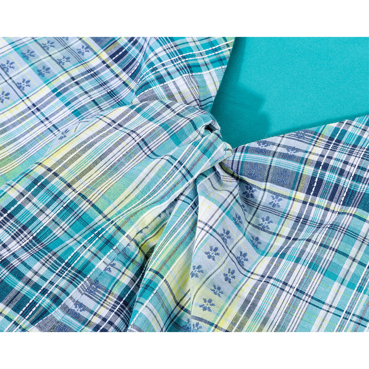 Chemise sans manches à carreaux avec torsion 