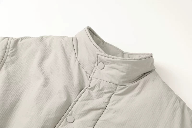 Vendbar fleeceforet bomuldsjakke 