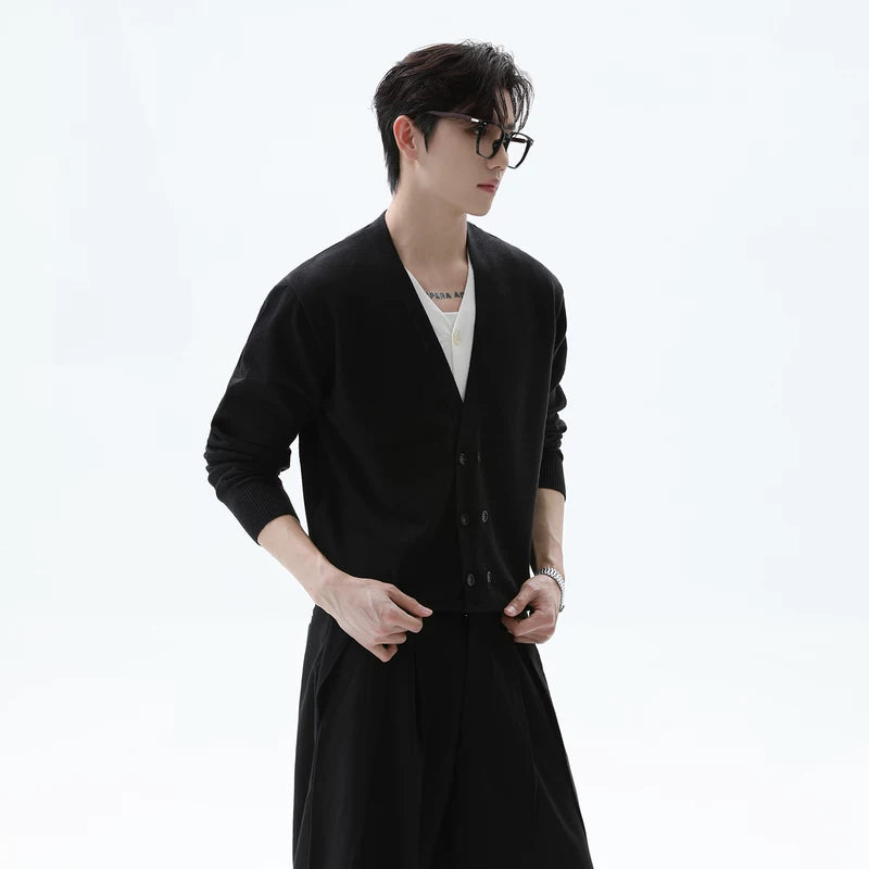 V-Neck Knit Cardigan