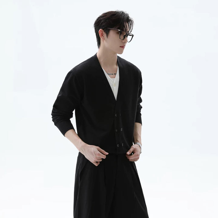 V-Neck Knit Cardigan