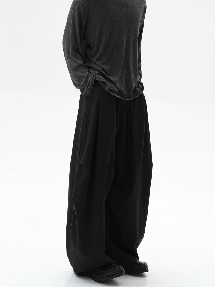 Loose Fit Wide Leg Pleated Pants