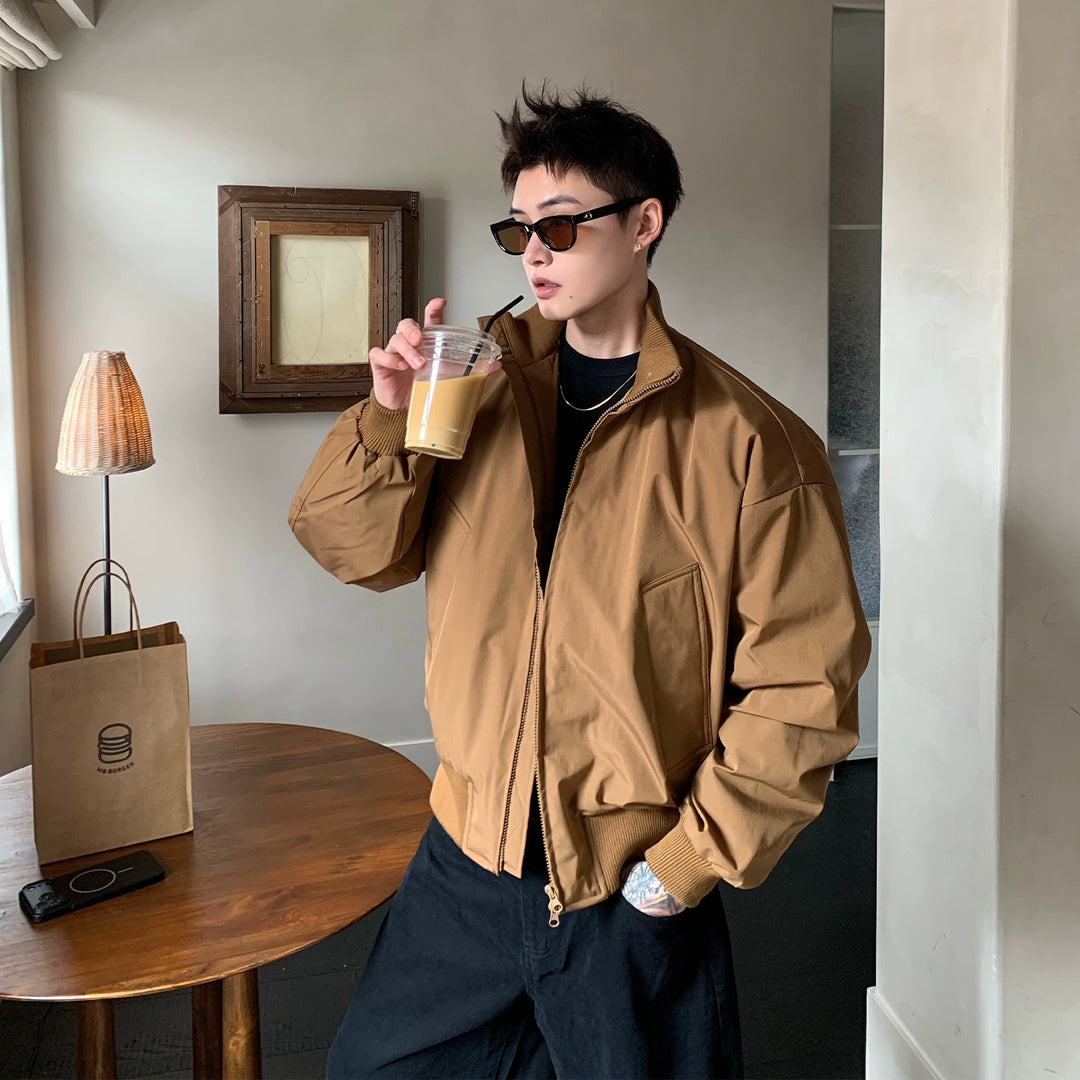 Down Stand Collar Loose Jacket