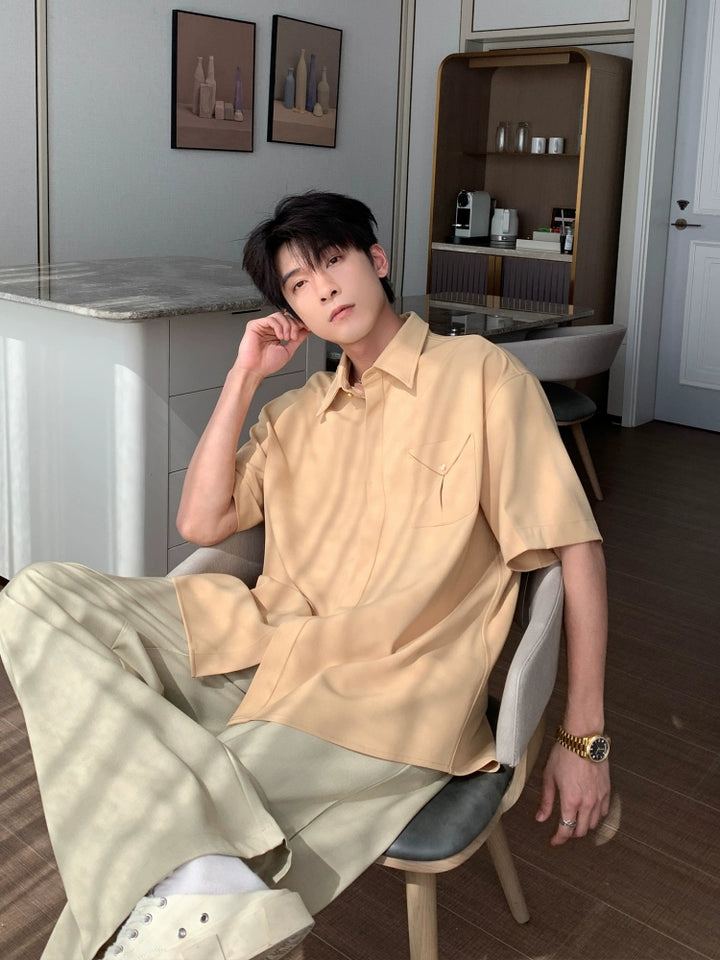 Short Sleeve Non-Iron Loose Fit Shirt