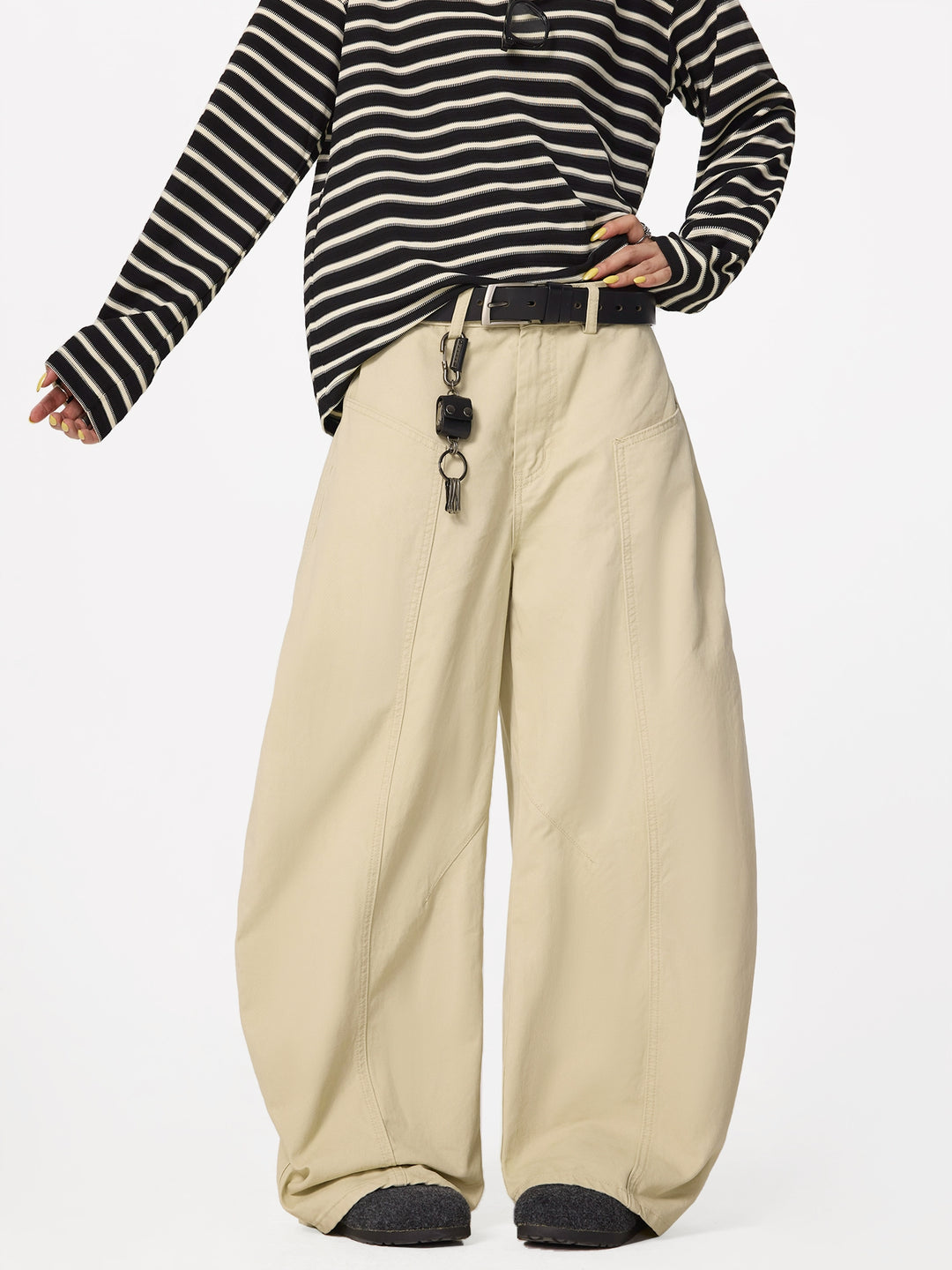 Pantalons de travail décontractés à jambes larges 