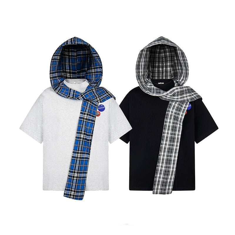 Short Sleeve Hooded Pullover