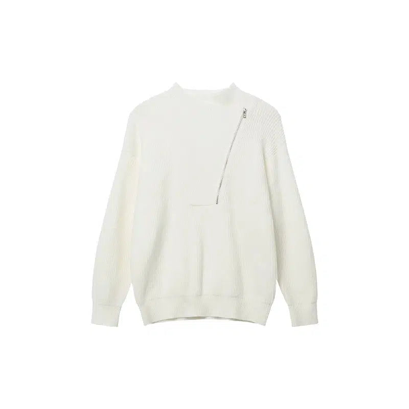 Irregular Half-Zip Sweater