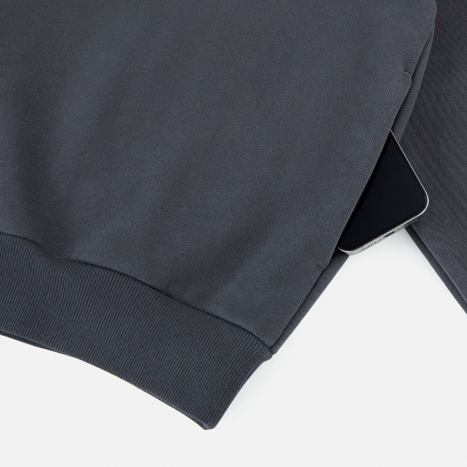 Solid Color Crew Velvet Neck Sweatshirt