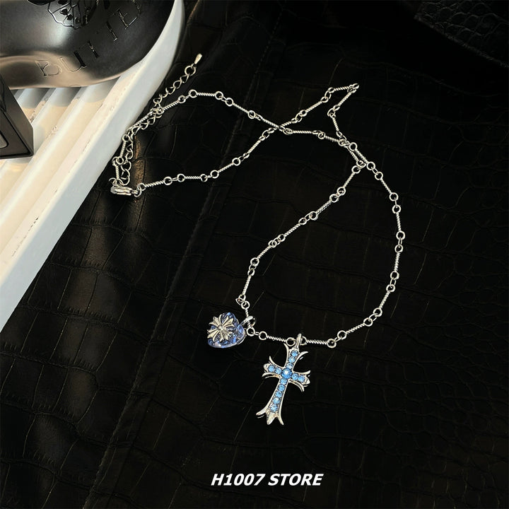 Cross Heart Pendant Necklace