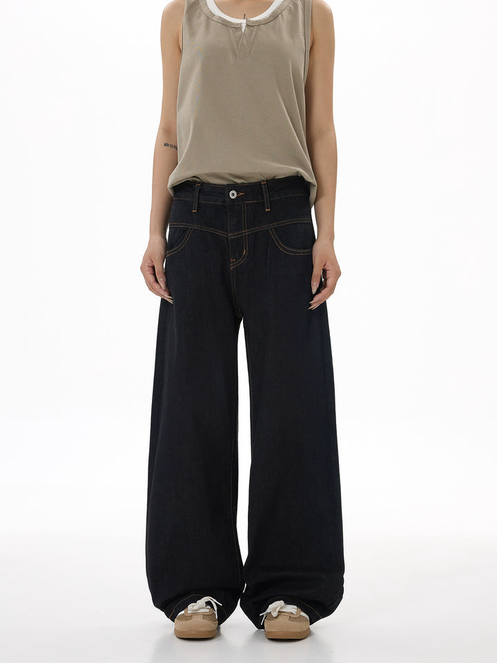 Black Straight Leg Jeans