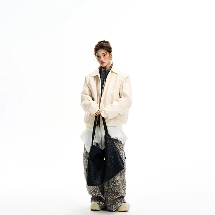 Vinter Løs-Fit Polstret Pilotjakke 