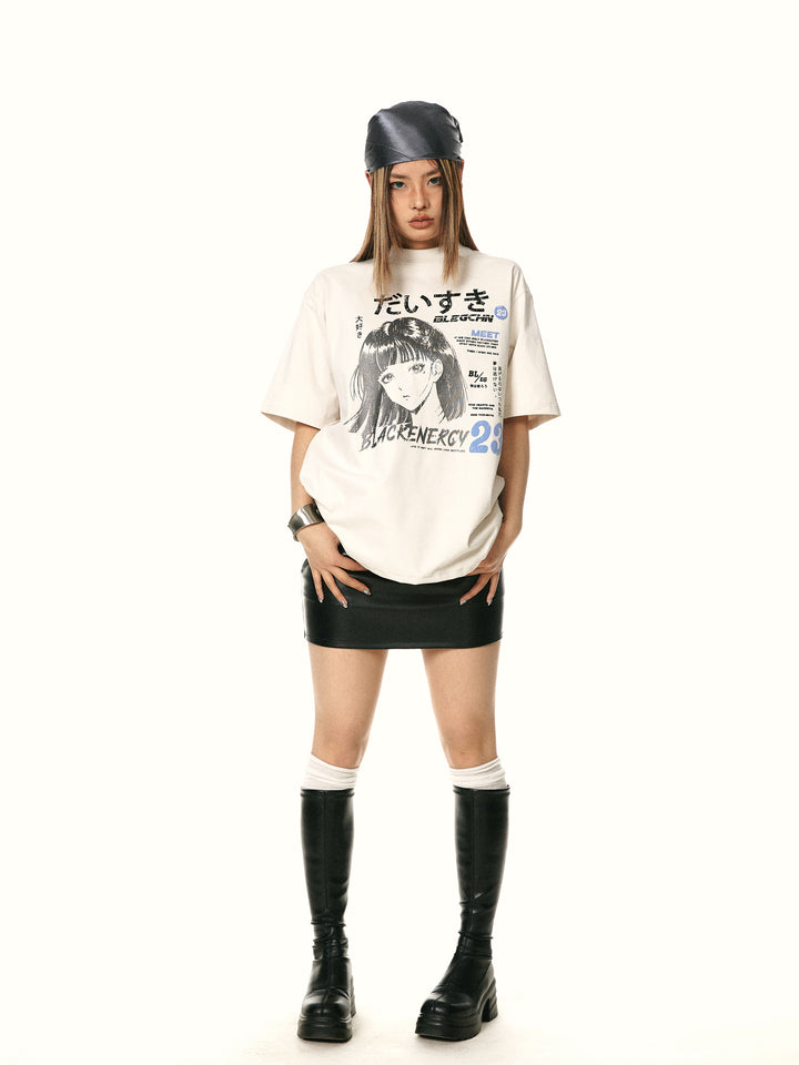 Retro Comic Graphic Loose T-shirt