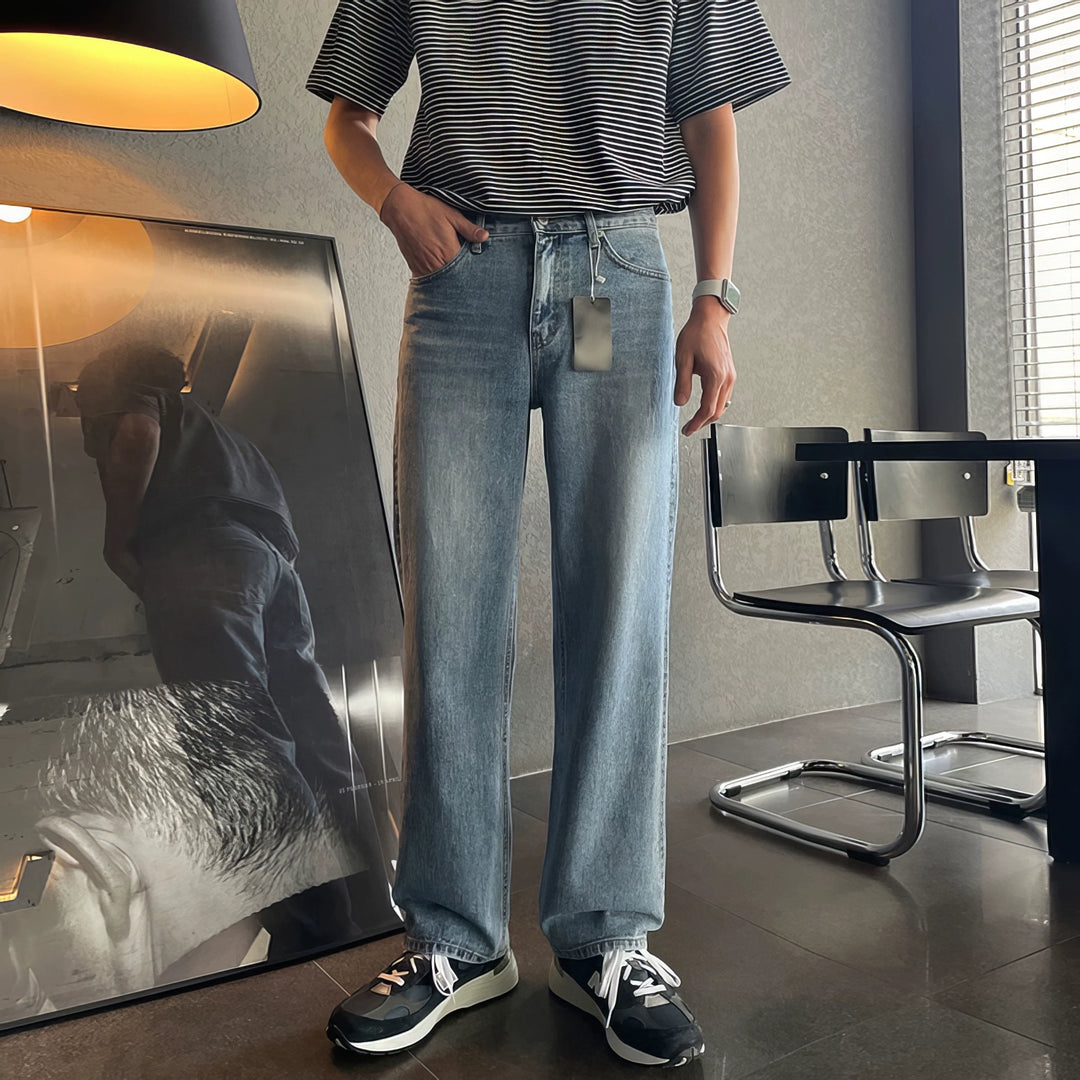 Loose Straight Wide-Leg Casual Jeans Pants
