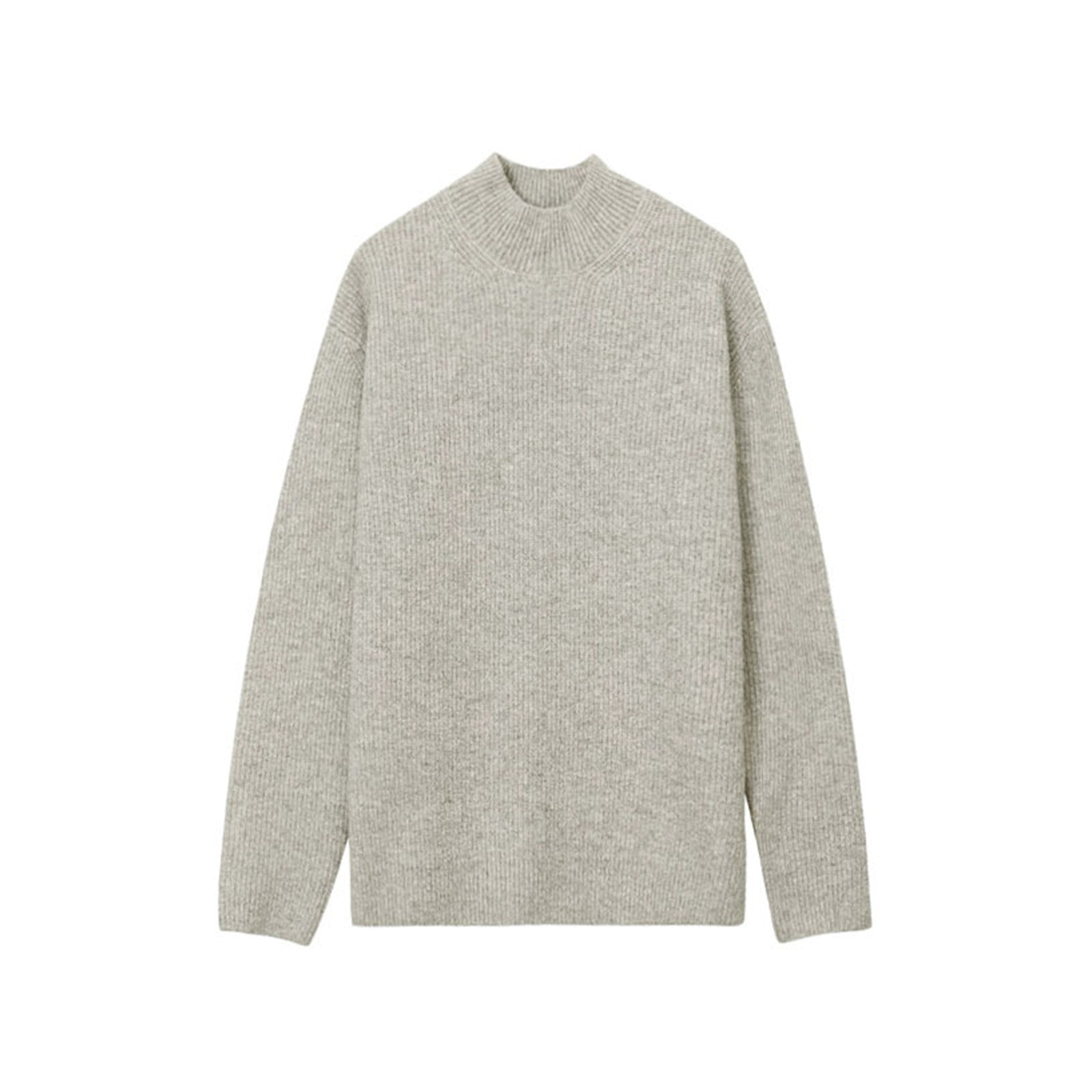 Ribbed Knit Half Turtleneck Sweater
