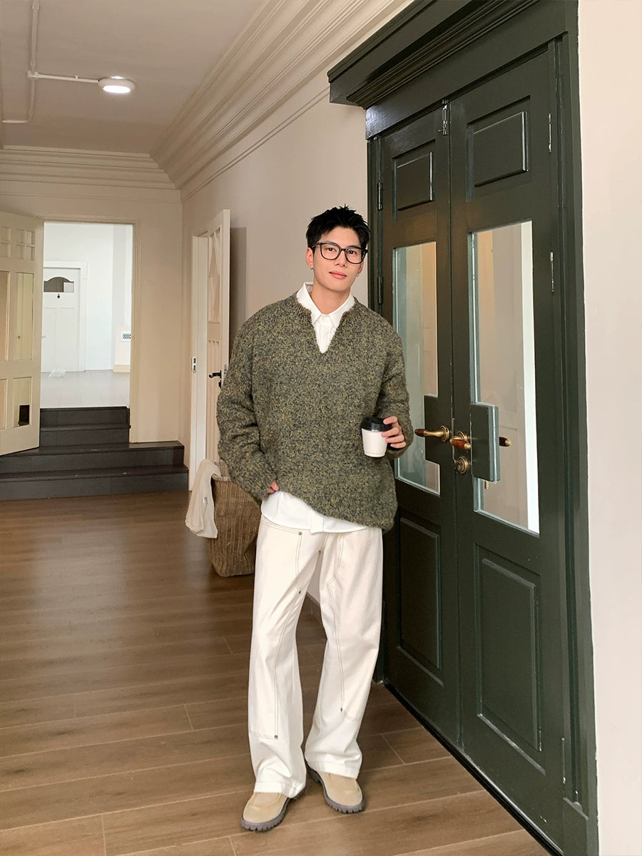 Versatile Loose Fit Knit Sweater