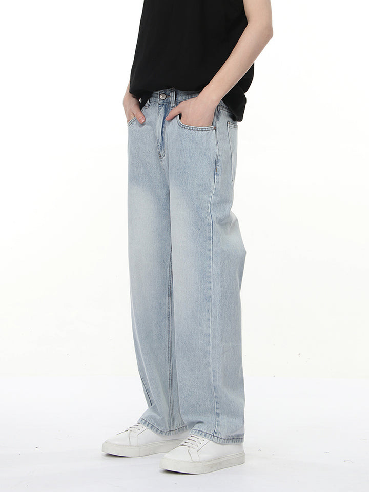 Jeans rectos sueltos de cintura media 