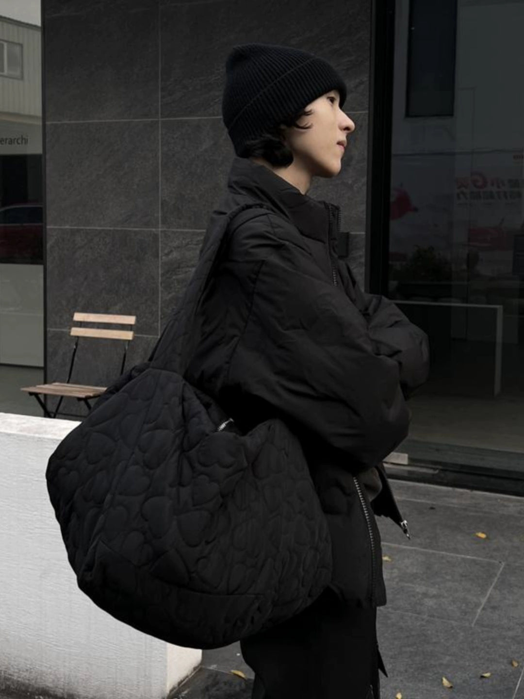 Large-Capacity Quilted Shoulder Bag