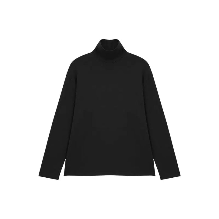 High Collar Velvet Long Sleeve Pullover