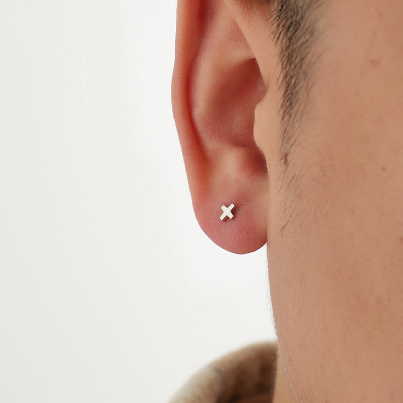 Sterling Silver X Stud Earrings