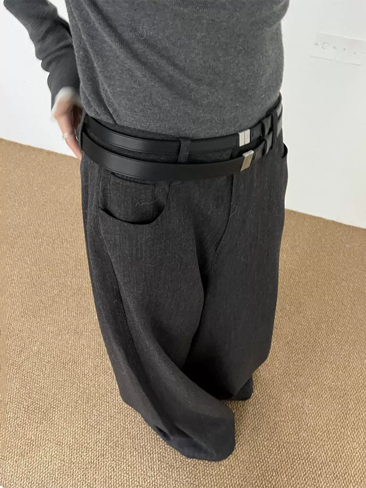 Brede Pijpen Losse Pasvorm Casual Broek 