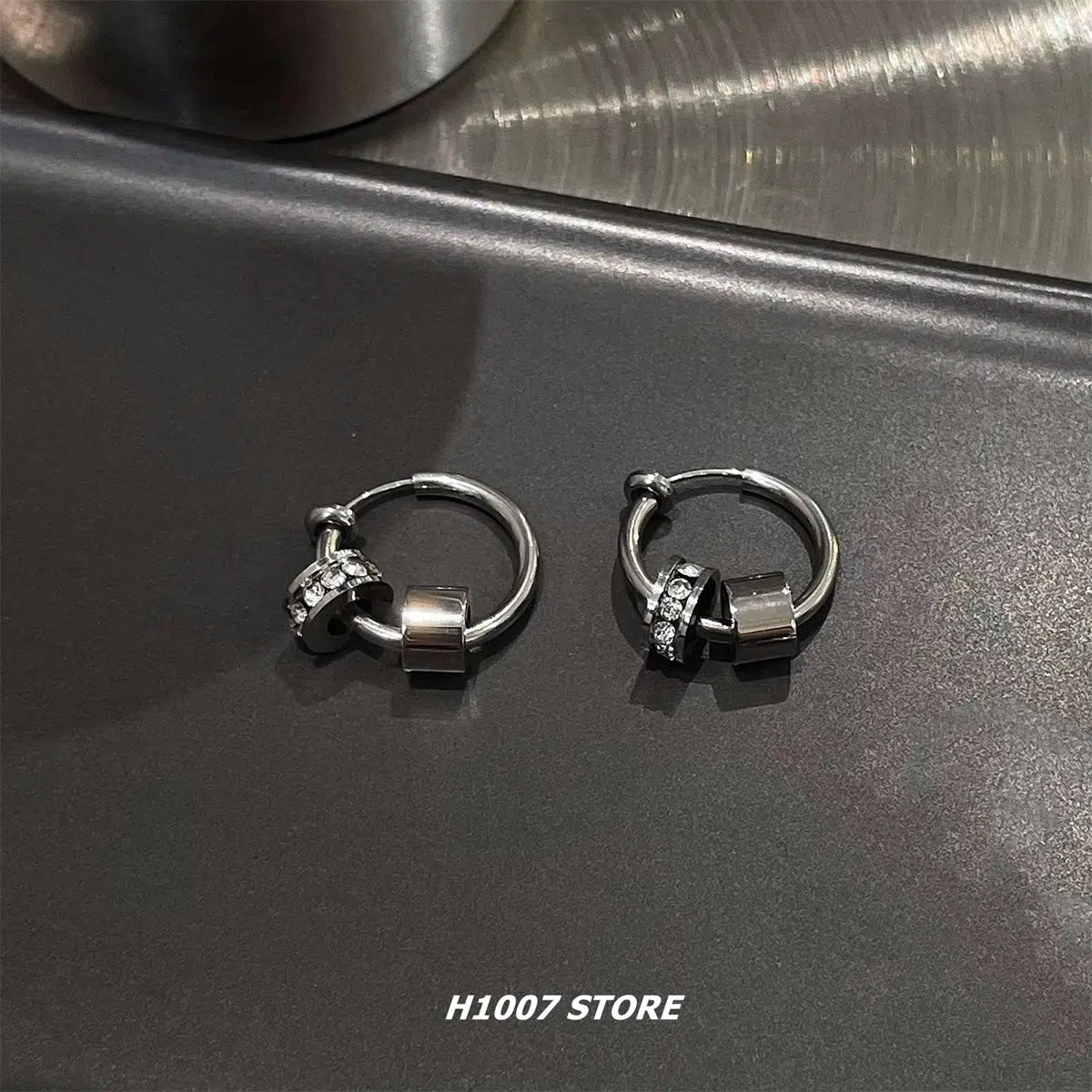 Titanium Steel Non-Pierced Stud Earrings