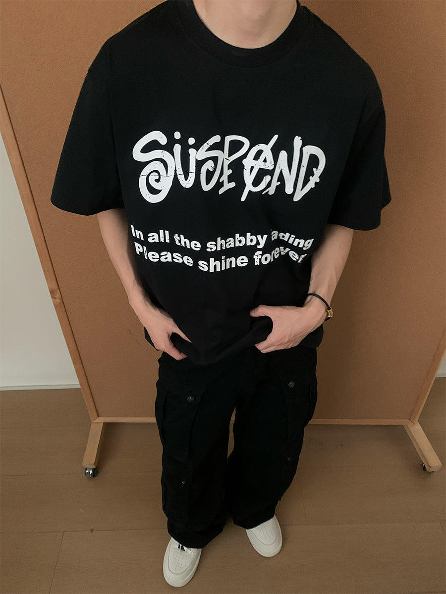 Letter Print Short Sleeve T-Shirt