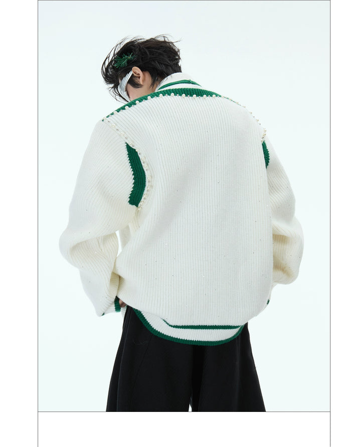 Slanted Button Knit Sweater