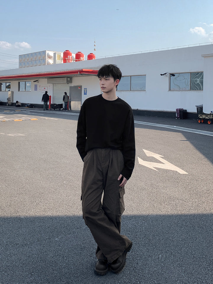 Drop Shoulder Long Sleeve Pullover