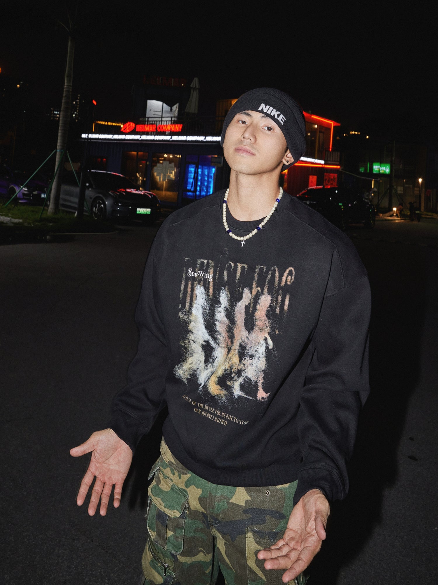 Dertli Benekli Portre Uzun Kollu Kapüşonlu Üst 