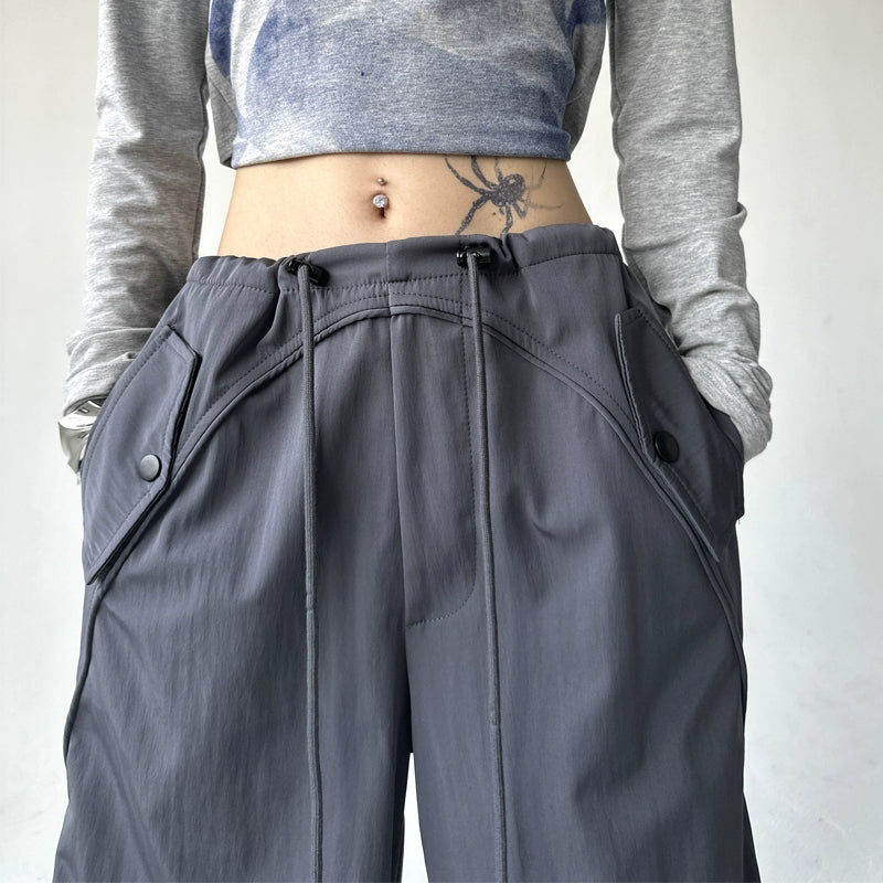 Loose Wide-Leg Functional Outdoor Pants