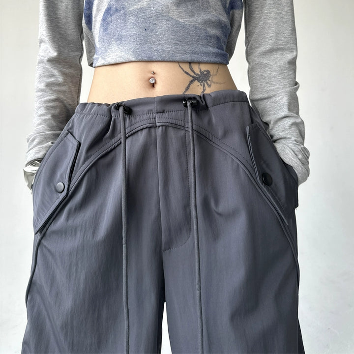 Loose Wide-Leg Functional Outdoor Pants