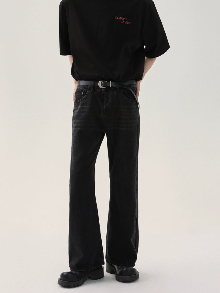 Jeans slim évasés rétro délavés 