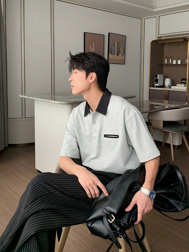 Short Sleeve Lapel Polo Shirt