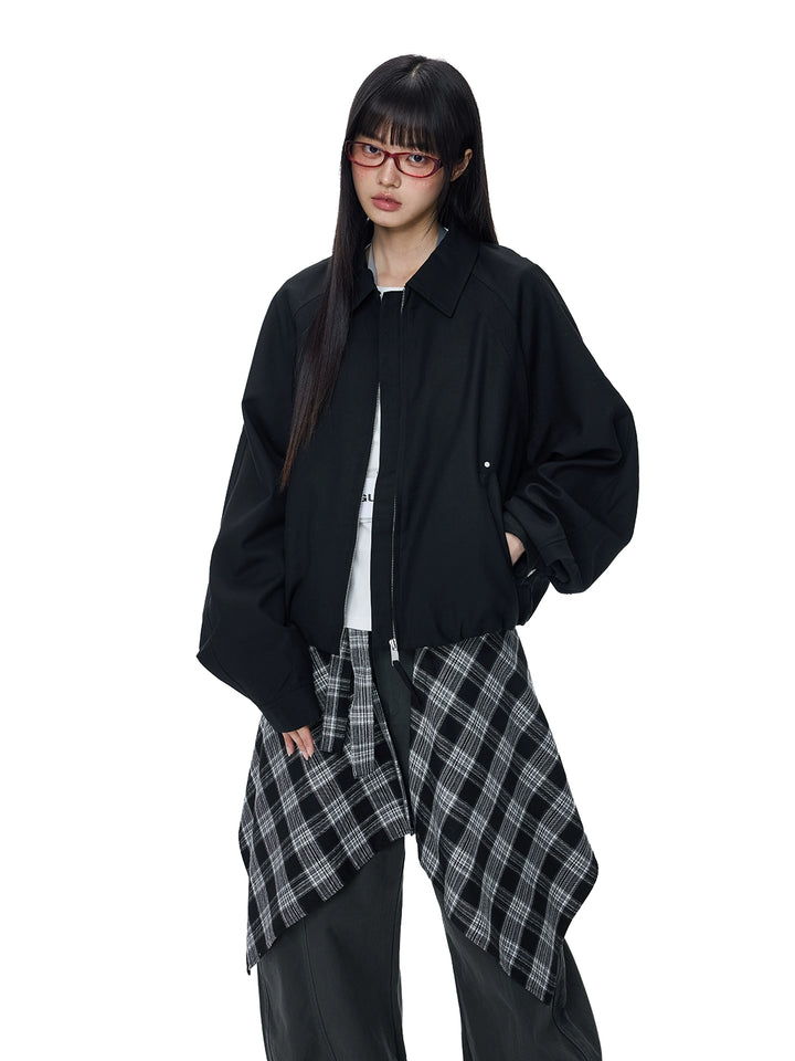 Barn Style Drop Shoulder Loose Jacket