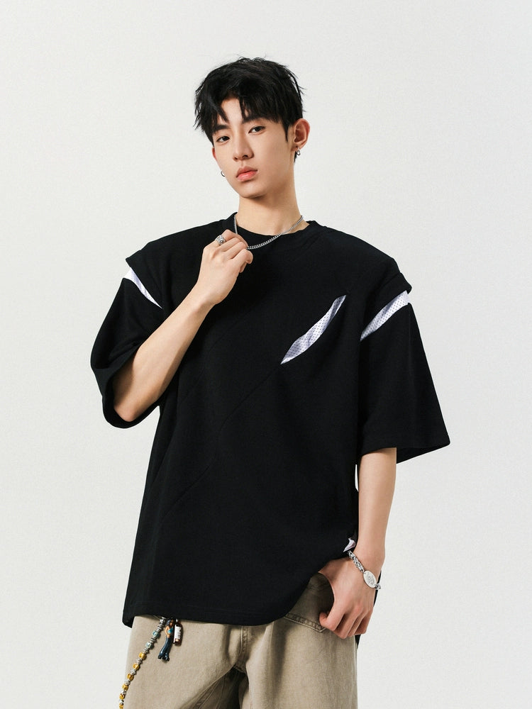 قميص بولو بوسادة كتف مفككة 