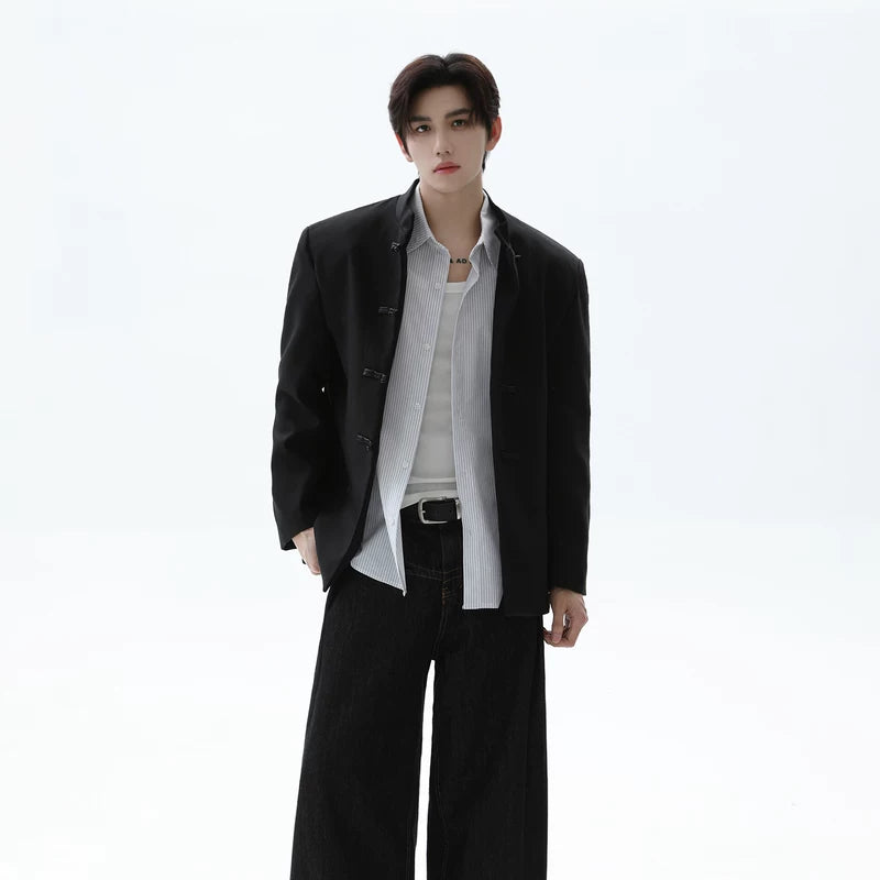 Fold-Button Chinese Style Jacket