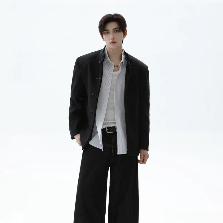 Fold-Button Chinese Style Jacket