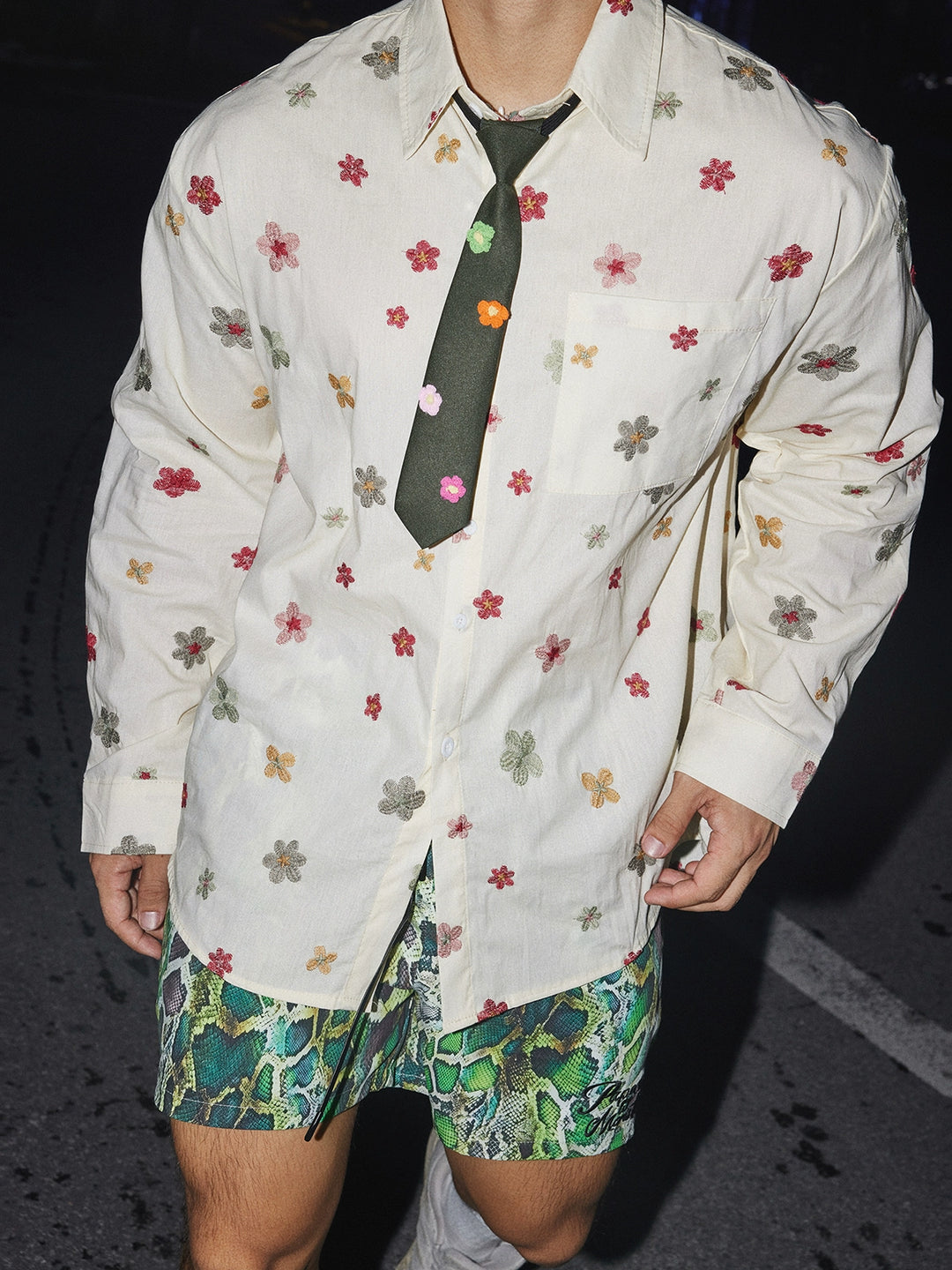 Embroidered Long Sleeve Shirt