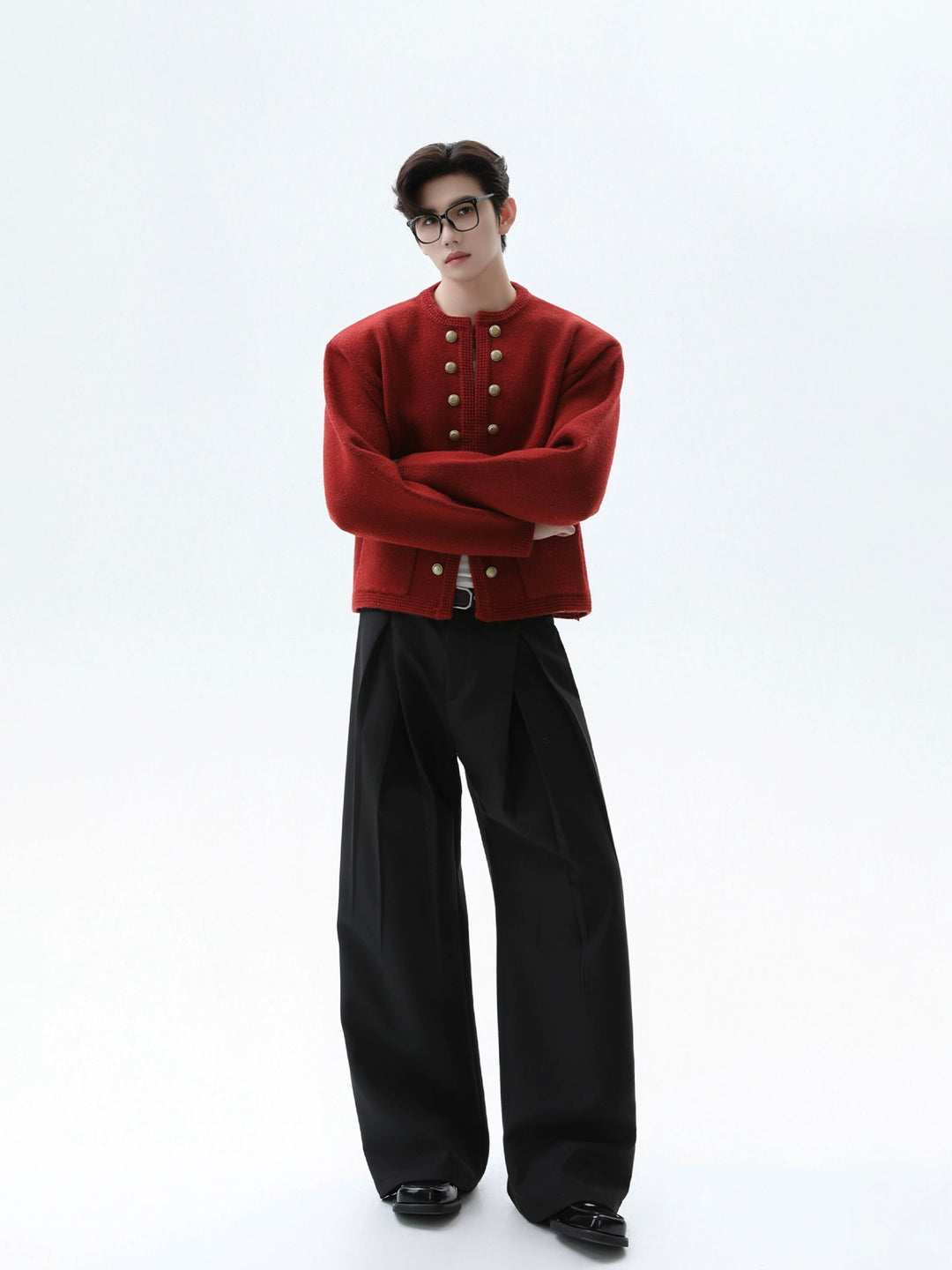Double-Breasted Knitted Cardigan