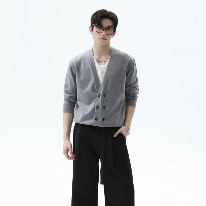 V-Neck Knit Cardigan