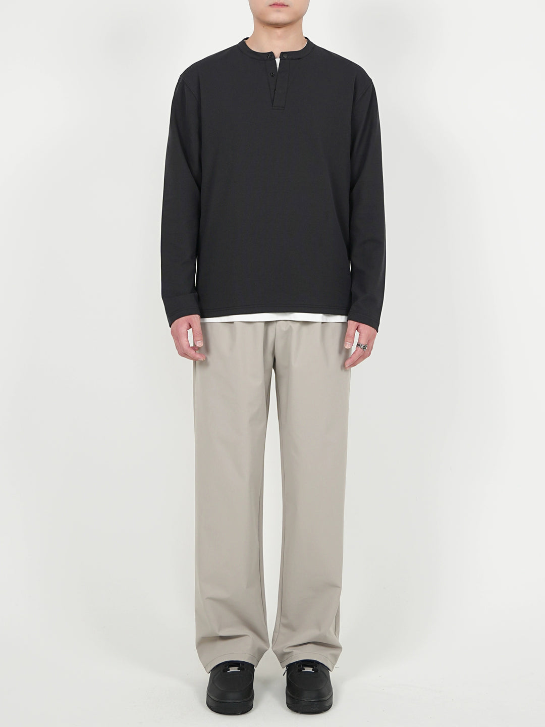 Henry Collar Long Sleeve Pullover