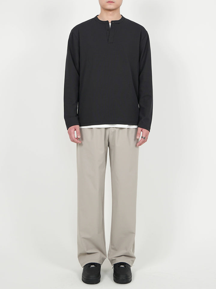 Henry Collar Long Sleeve Pullover