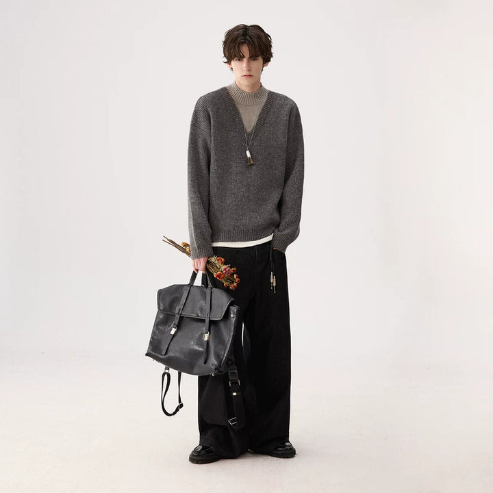 Gemengd Garens Faux Twee-delige Coltrui 