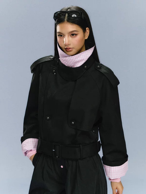 Giacca Trench Corto Cinturato 