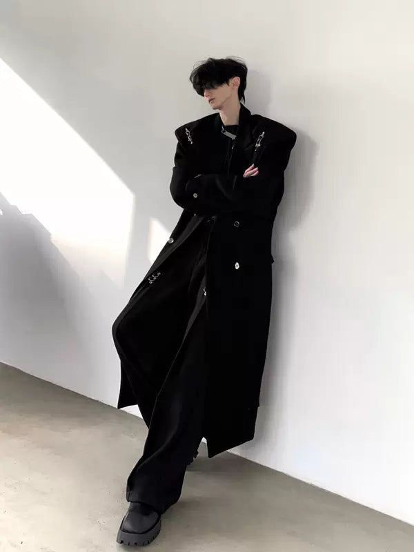 Wool Longline Trench Coat