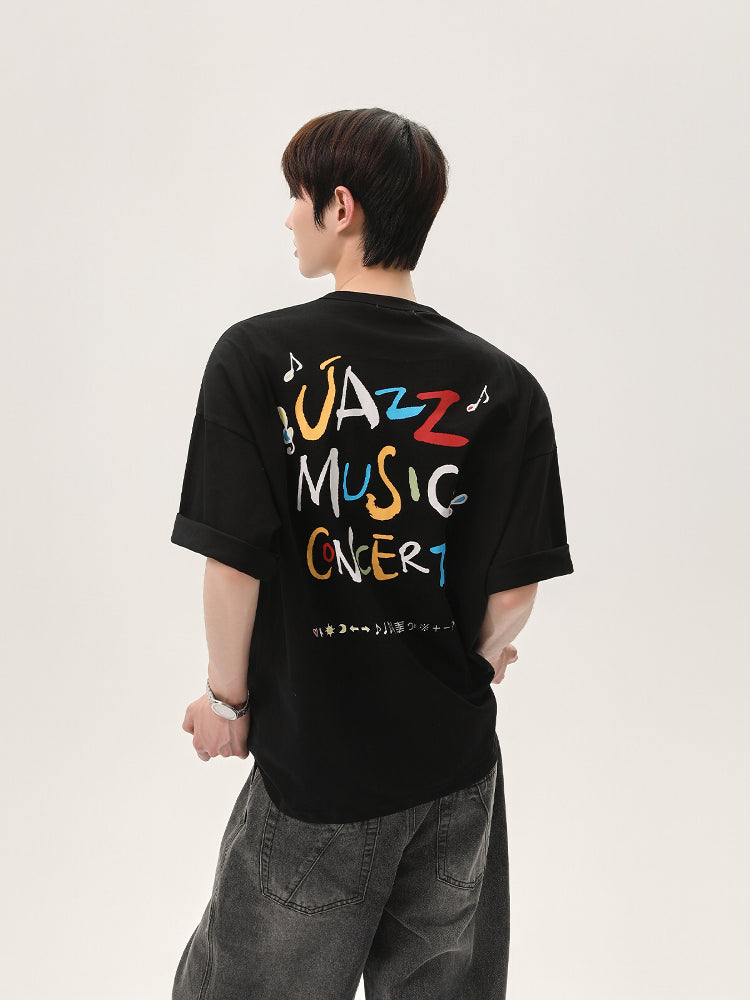 Graffiti Letter Print Short-Sleeve T-shirt