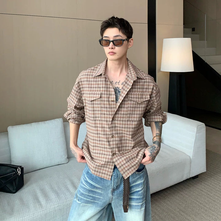 Chemise à manches longues en jacquard déchiré 