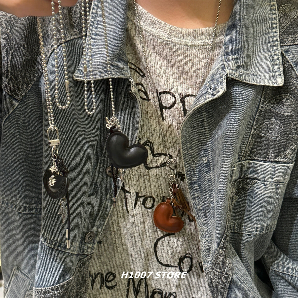 Woven Bag Pendant Long Chain Necklace