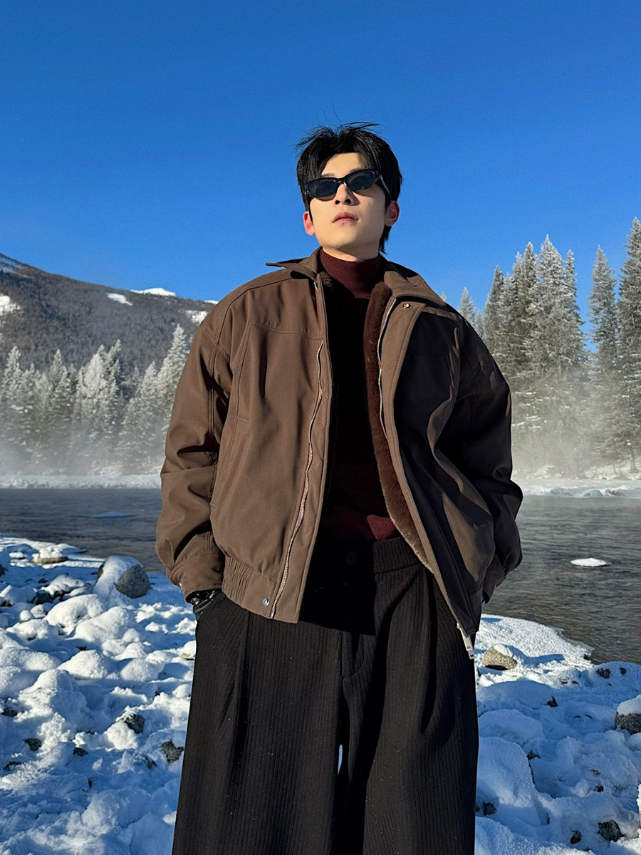 Lightweight Winter Down Jacket with Velvet Lining